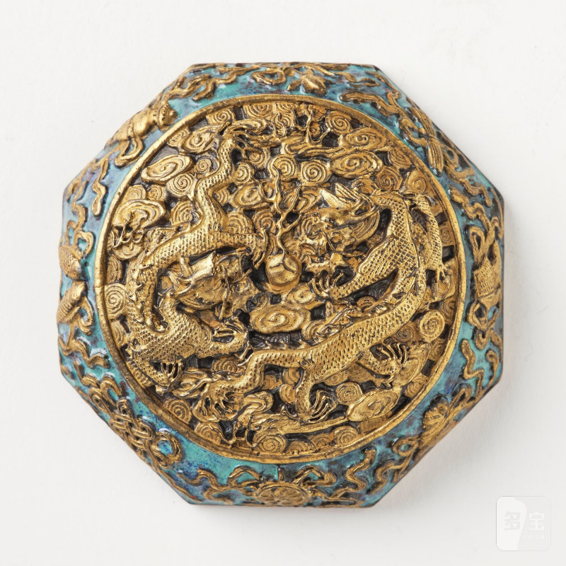 A bronze imitating seal paste box with cover, - 图10